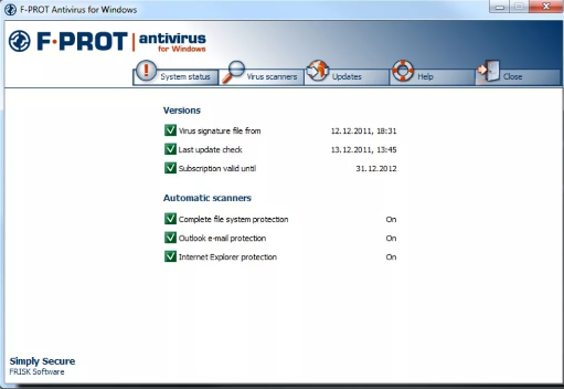 Captura F-PROT Antivirus