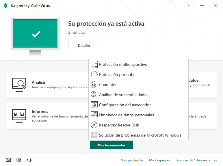 Captura Kaspersky Anti-Virus