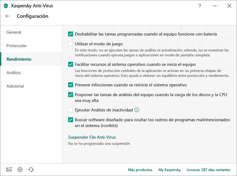 Captura Kaspersky Anti-Virus