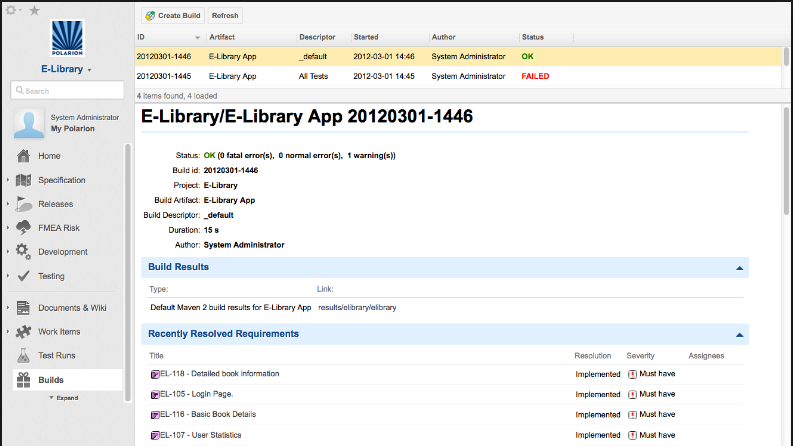 Captura Polarion ALM