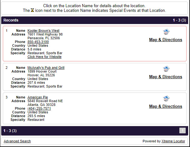 Captura IVR Telephone Locator