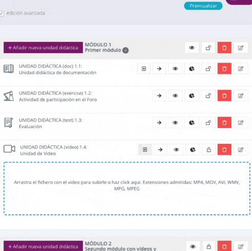 Captura Nubily E-Learning