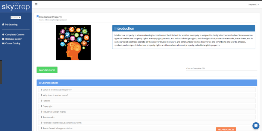 Captura SkyPrep E-Learning