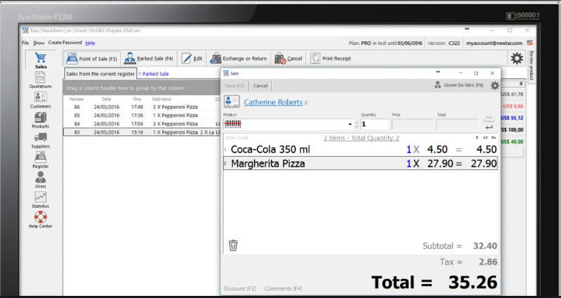 Captura Nextar Sistema de Ventas