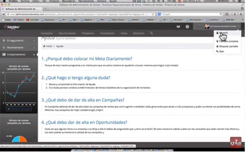 Captura SalesNess Ventas