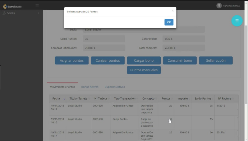 Captura LoyalStudio Cloud