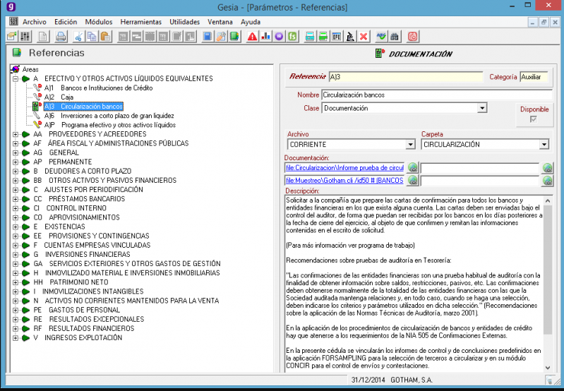 Captura Gesia Software Auditoría
