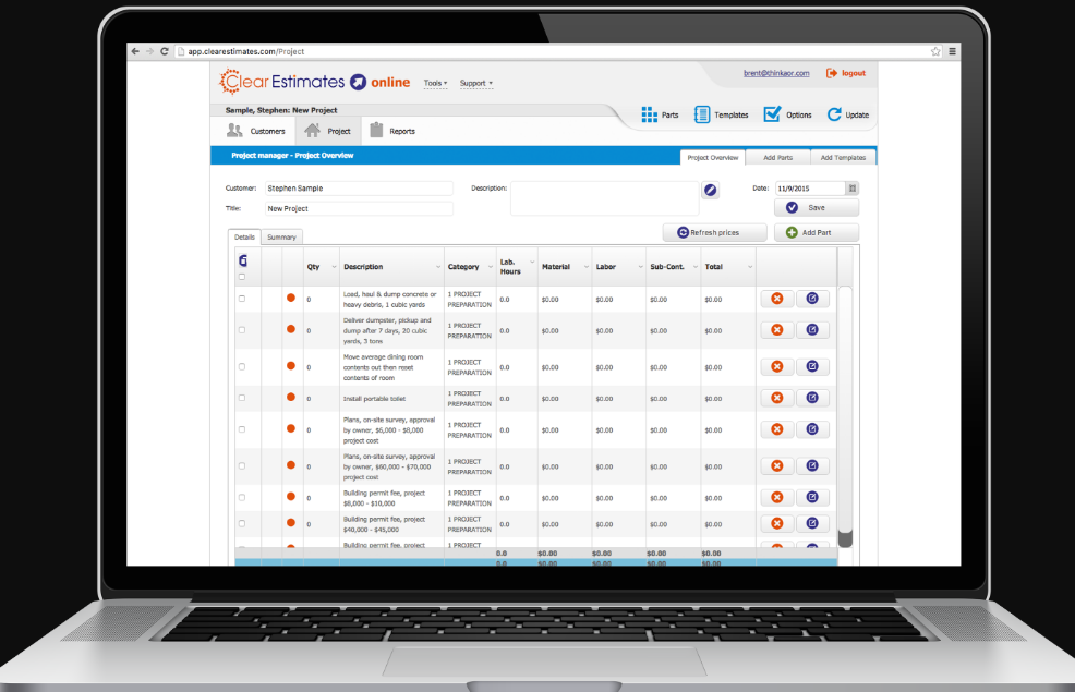 Captura Clear Estimates