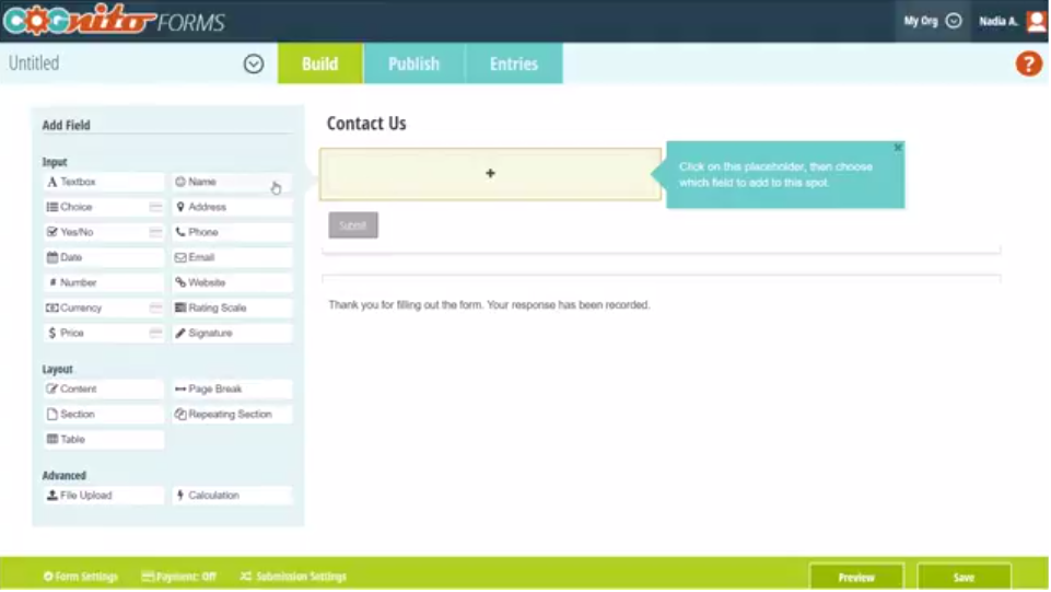 Captura Cognito forms