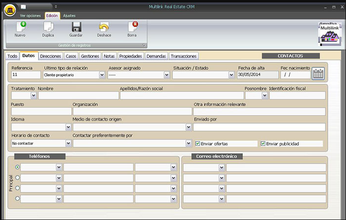 Captura MultiLinkCRM