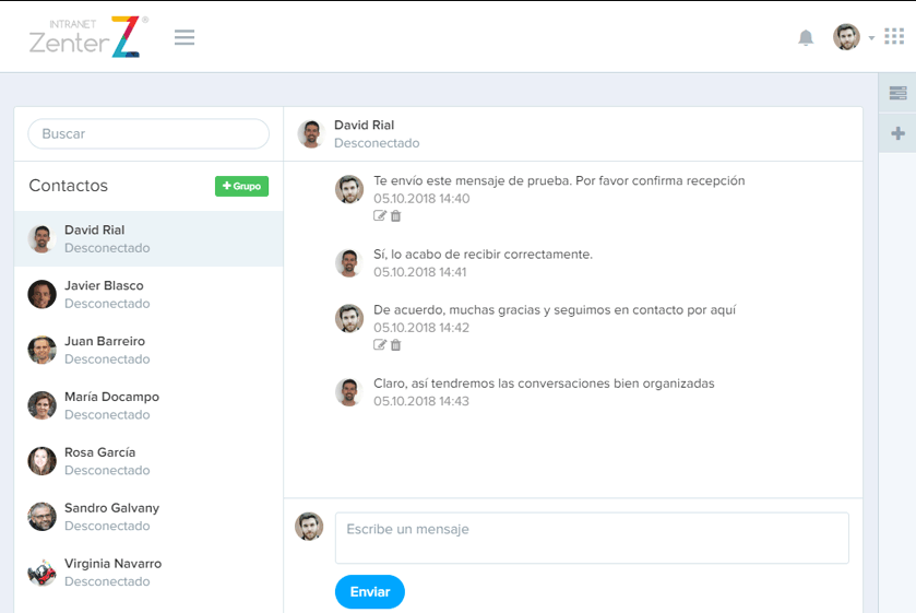 Captura Zenter Intranet